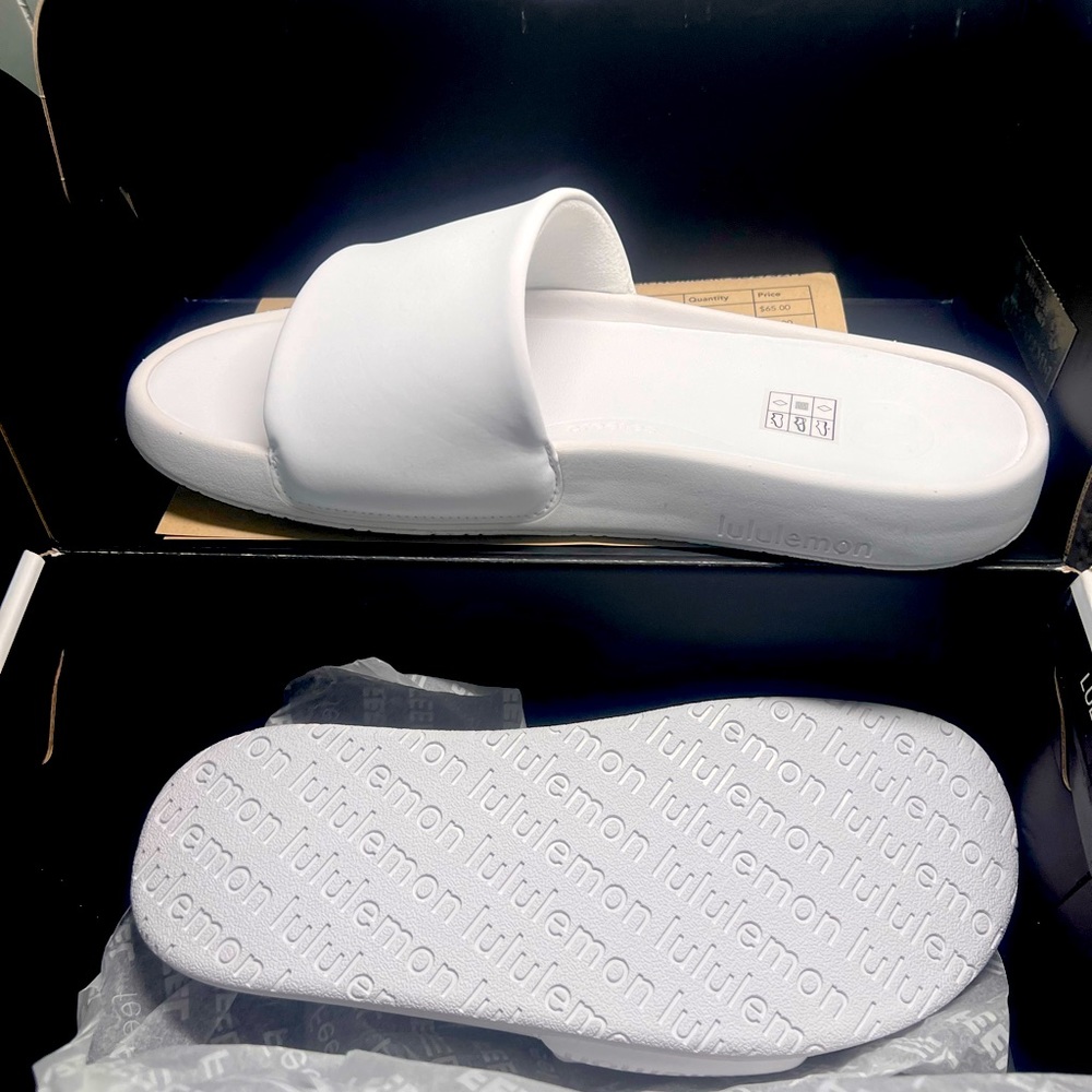lululemon Restfeel Women’s Slide White/White Size 9 Brand New in Box